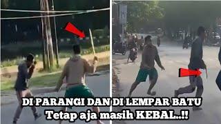 BERITA MAKASSAR  Aksi kejar-kejaran pencuri kebal Sajam dengan warga di jalan perintis makassar