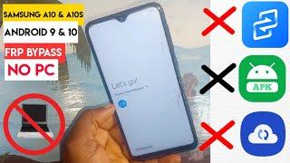 Samsung A10 A10s Frp Bypass Android 910  Samsung A10 Google Account Unlock 2023  Without Pc