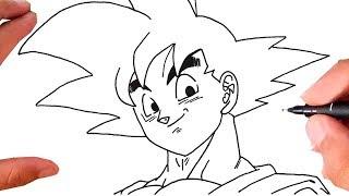 Como Desenhar o GOKU  Muito Fácil  Super Fácil  DRAGON BALL