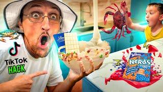 TIK TOK Food Hack + Ghost Crabs Scare Hunt = FV Family Beach House Vlog