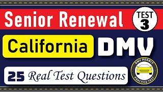 California DMV Written Test 2024  DMV Senior Written Test 2024  DMV Renewal For Seniors  Test 3