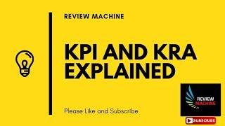 KRA & KPI Explained  KPIs of Store Manager