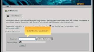 Creating a Sub Domain www.webpromo-inc.com