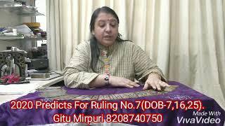 2020 Predictions For People with Ruling No.7Birth date-71625.Numerology for 7 mulank 7 in hindi.