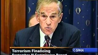 Ron Paul questions Lee Hamilton at HFSC hearing on the 911 Commission Report