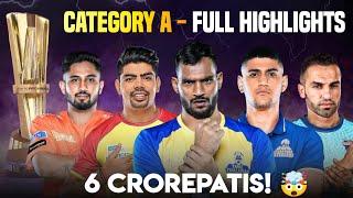 Pro Kabaddi Auction  Category-A Sold Players List  PKL 2024 Auction Day 1 Highlights