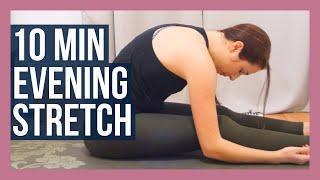 10 min Evening Full Body Yoga Stretch - Bedtime Yoga for Beginners