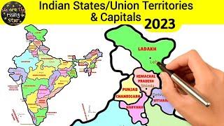 Indian States and Capitals 2023  Union territories and capitals 2023  WATRstar