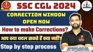 How to make changes in SSC CGL application form Step by Step process Correction window open