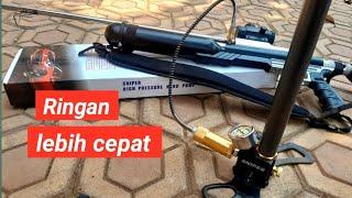 pompa pcp paser ikan SNIPER 4 stage 6000 psi filter besar kaki lipat kupu2