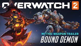 Overwatch 2  Mythic Bound Demon Reinhardt Weapon Skin Trailer