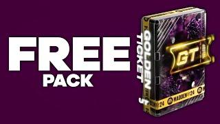 Leaked  Free GOLDEN TICKET pack in Madden 24