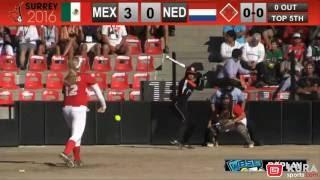 Atrapadon Jugadora Mexicana en Mundial Softbol 2016