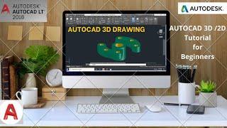 Autocad 3D tutorial for Beginners  Autocad 3D Drawing  Autocad Drawing 2D to 3D  Autocad practice