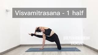 Tư thế nhà hiền triết cấp độ 1  - Visvamitrasana