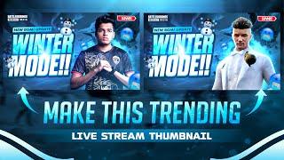 Make This New  Trending Winter Mode  Thumbnail for BGMI  Live Stream BGMI Thumbnail Tutorial