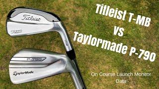 Taylormade P-790 vs Titleist 718 T-MB - Battle of the POWER IRONS Launch Monitor on course test