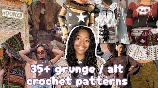 35+ grunge & alternative crochet patterns & tutorials ˖°˚  crochet inspiration for all seasons