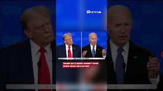 Trump says Biden doesnt even know what hes saying during debate #shorts