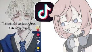 Trying out those “TIKTOK ART HACKS”