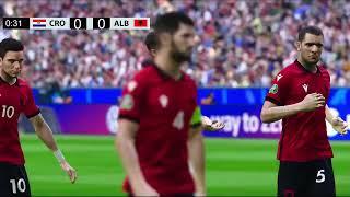 Croatia vs Albania LIVE.  2024 Euro Cup Full Match - Video game simulation PES 2021