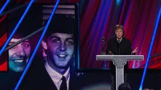 Paul Mccartney inducts ringo starr at the 2015 Rock & Roll Hall of Fame