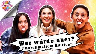 Wer würde eher ...? MARSHMALLOW EDITION - Wer bekommt den Mund zu voll?  Mileys Welt