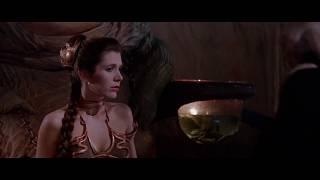 ROTJ Scene Princess Leia Is Chained To Jabbas Throne