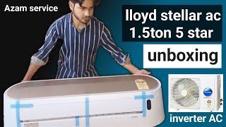 Lloyd stellar inverter ac 1.5ton 5star. model 2024 unboxing. voice command. india first designer ac.