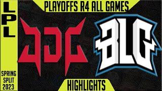 JDG vs BLG Highlights ALL GAMES  LPL Playoffs Spring 2023 Round 4  JDG Esports vs Bilibili Gaming