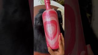 #Simple #beautiful #bottleart  #heartshaped #painting  #diy #pink #homedecor
