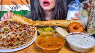 ASMR SOUTH INDIAN FOOD MUKBANG  EATING MASALA DOSA IDLI VADA UTTAPAM #shorts