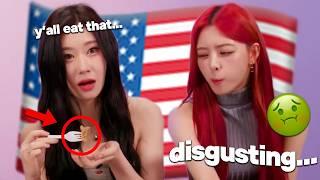 itzy in america but its mostly them being disgusted with american food