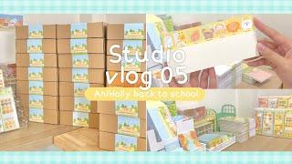 Studio vlog 05  New collection ‘AniHolly back to school’  ⁎⁺ ทำเองทุกชิ้นเลยน้า ·͜·