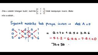 Determinan matriks 3x3 Contoh soal tak punya invers