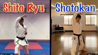 Shito Ryu vs Shotokan ｜Heian Shodan Comparison Without Commentary