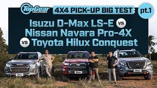 Isuzu D-Max vs Nissan Navara vs Toyota Hilux Big Pickup Test part one  Top Gear Philippines