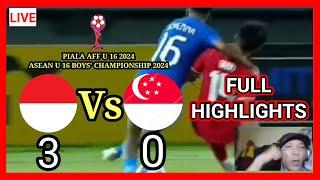 FULL HIGHLIGHTS - PERMAINAN SKILL MASA DEPAN INDONESIA U-16 VS SINGAPURA U-16 3-0