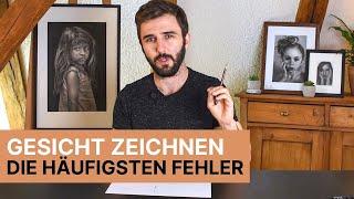 Die häufigsten Fehler beim Gesicht zeichnen - Portrait zeichnen lernen