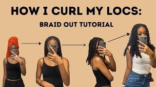 HOW TO CURL YOUR LOCS USING BRAIDS  Braid out tutorial  Locs edition