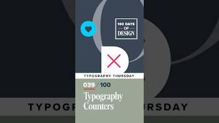 Typography Counters  Day 39 of 100 Days of Design  #shorts