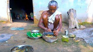 Tribe Village Cooking  Grandma Cooking Fish Curry in her old Traditional method  Village Cooking