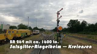 4K Führerstandsmitfahrt BR 264 Maxima Salzgitter-Ringelheim --- Kreiensen  Cabview 