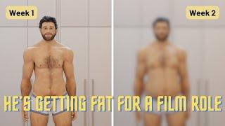Model & Actor Gets Fat For A Film  Weight Gain Animation