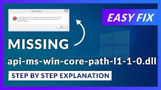 api-ms-win-core-path-l1-1-0.dll Missing Error  How to Fix  2 Fixes  2021