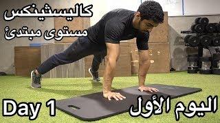 كاليسثينكس مستوى مبتدئ  اليوم الأول Calisthenics Beginners  Day 1