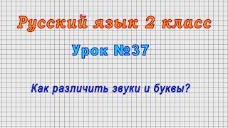 Русский язык 2 класс Урок№37 - Как различить звуки и буквы?