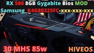 BIOS MOD RX 580 Gigabyte HIVEOS TUTORIAL 