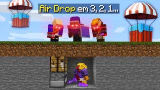 3 CAÇADORES vs 1 SPEEDRUNNER com AIR DROPS no minecraft...3 Caçadores vs 1 Youtuber