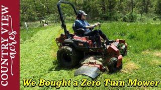 Testing out our New Zero Turn Lawn Mower in Tall Wet Grass  Toro Z-Master 4000 HD 60 Mower